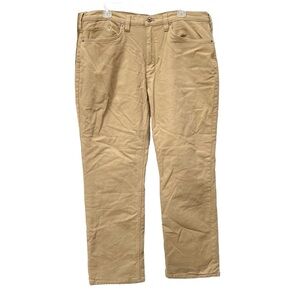 Eddie Bauer 38x30 Fleece Lined Khaki Work Pants straight Leg Mens 38